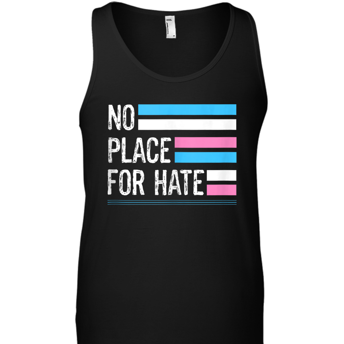 No Place For Hate LGBTQ Transgender Pride Equality Support T-Shirt