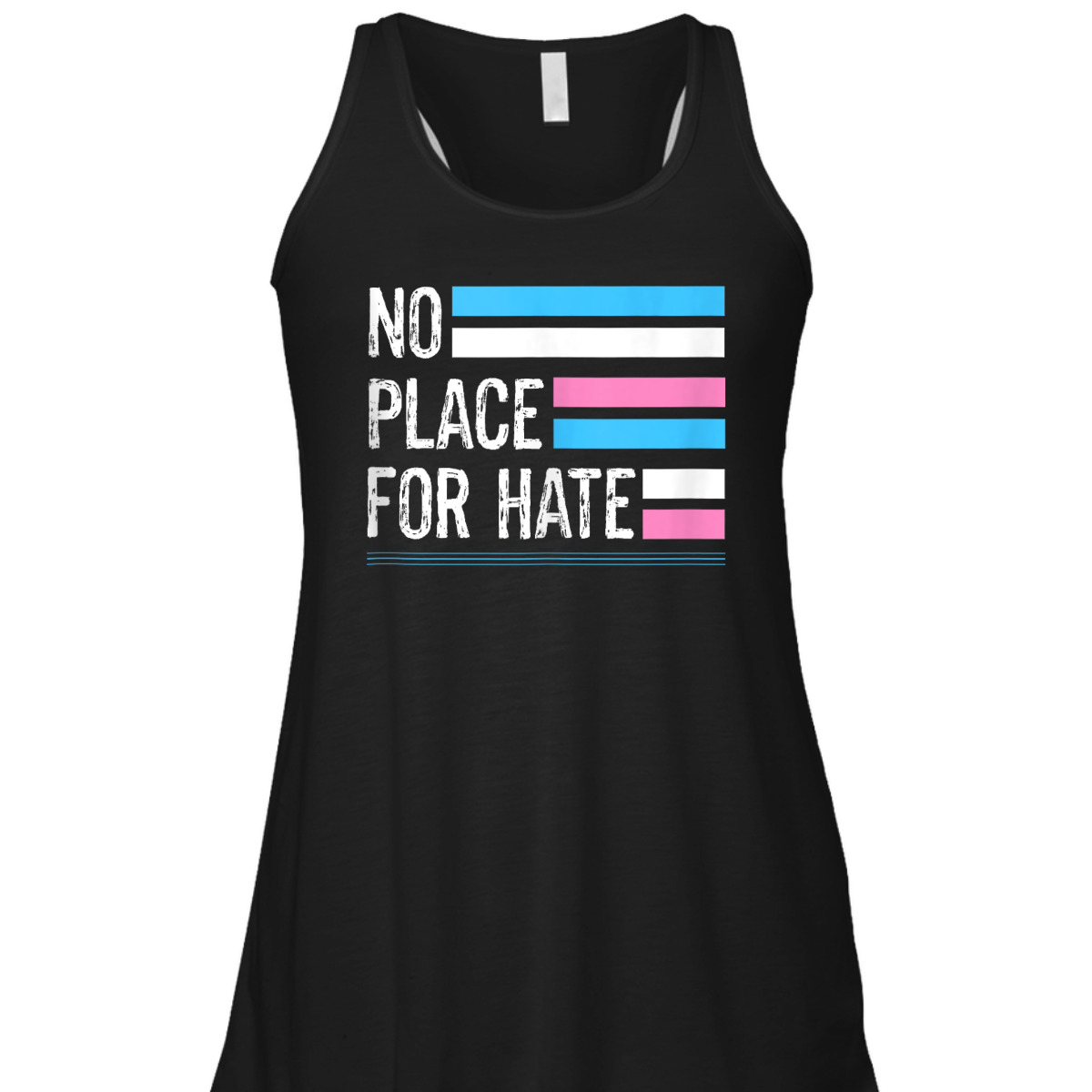 No Place For Hate LGBTQ Transgender Pride Equality Support T-Shirt
