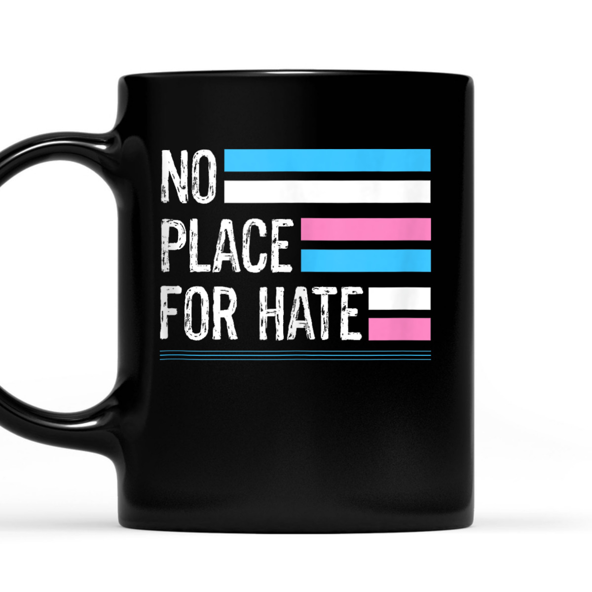 No Place For Hate LGBTQ Transgender Pride Equality Support T-Shirt