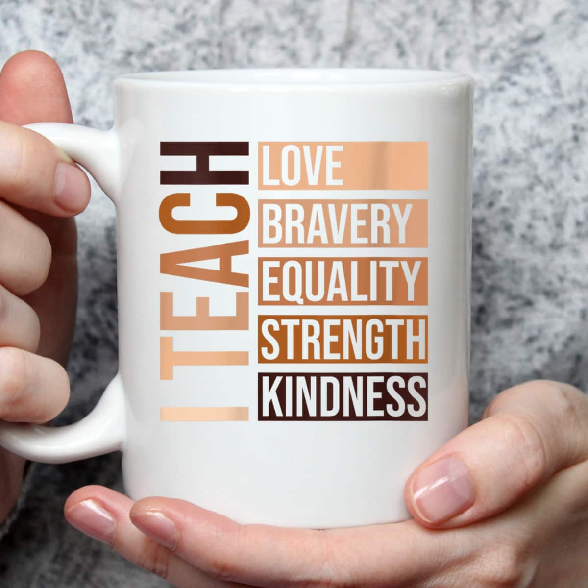 Womens I Teach Bravery Love Equality Strength Kindness Melanin T-Shirt