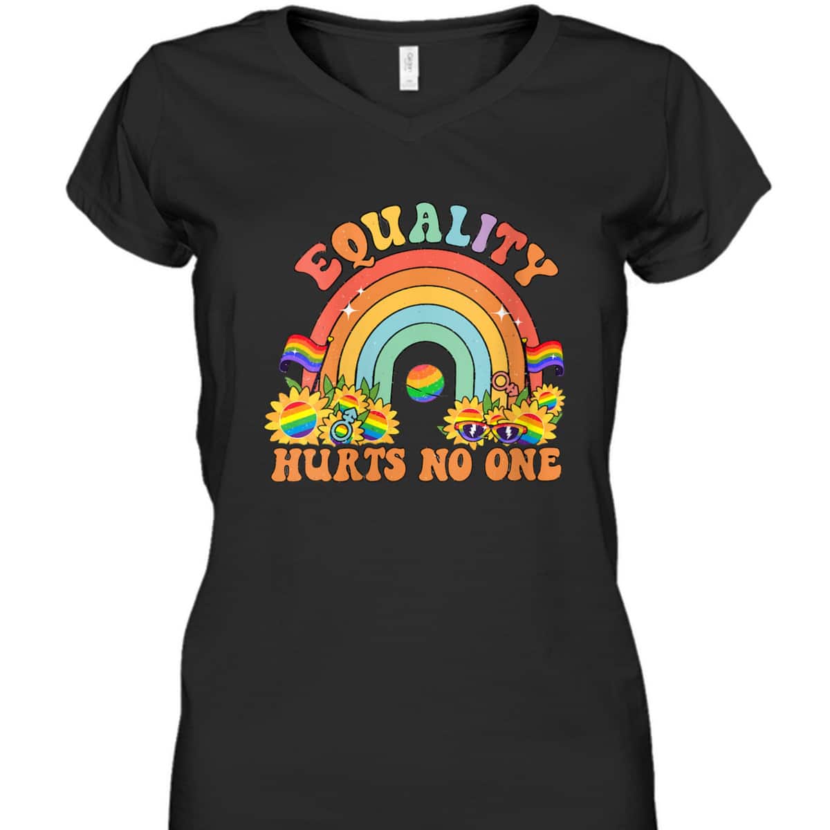 Womens Equality Hurts No One Groovy LGBT Equality Pride Human Right T-Shirt Womens Equality Hurts No One Groovy LGBT Equality Pride Human Right T-Shirt