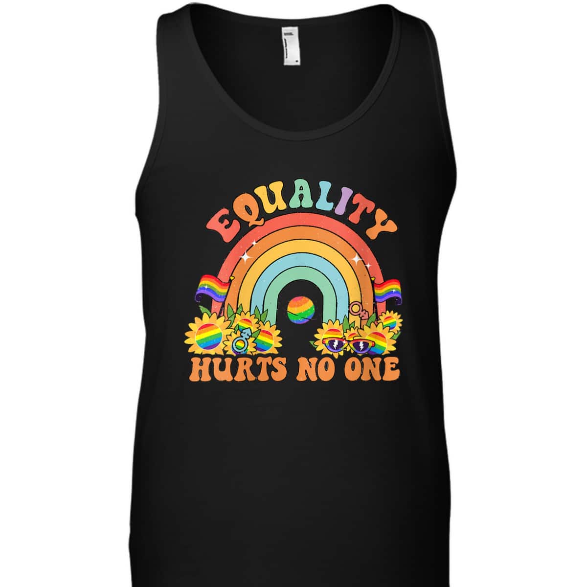 Womens Equality Hurts No One Groovy LGBT Equality Pride Human Right T-Shirt