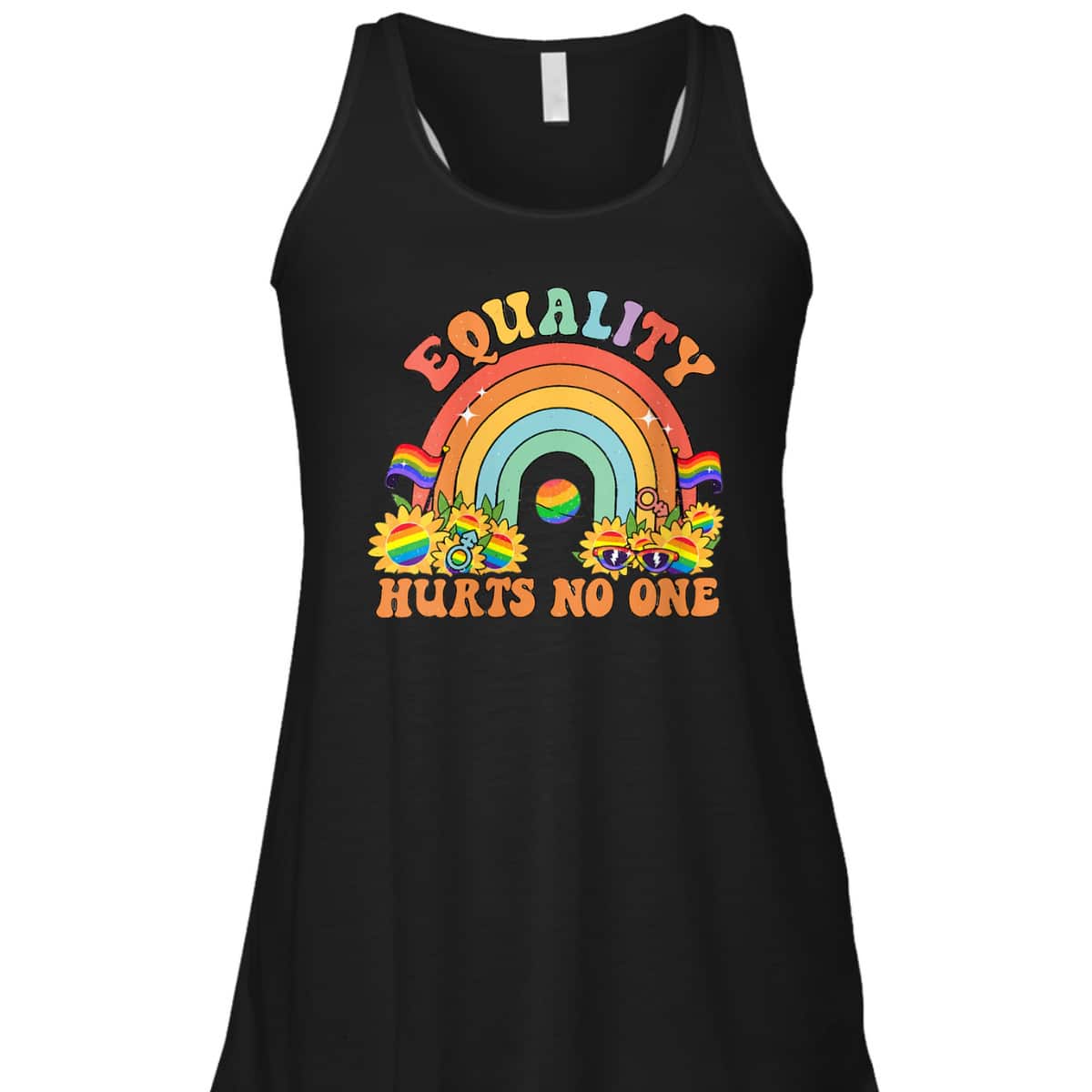 Womens Equality Hurts No One Groovy LGBT Equality Pride Human Right T-Shirt
