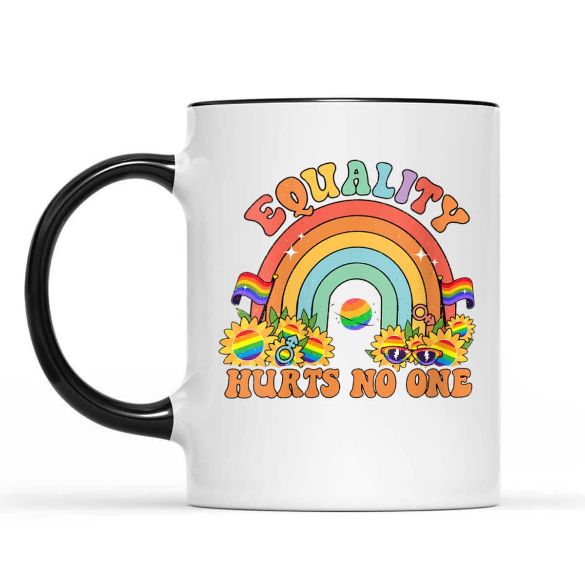 Womens Equality Hurts No One Groovy LGBT Equality Pride Human Right T-Shirt Womens Equality Hurts No One Groovy LGBT Equality Pride Human Right T-Shirt