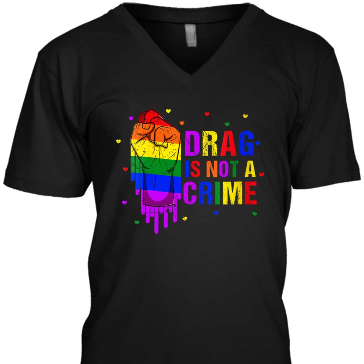 Womens Cool Drag Queen LGBTQ Equality Pride Drag Is Not A Crime T-Shirt