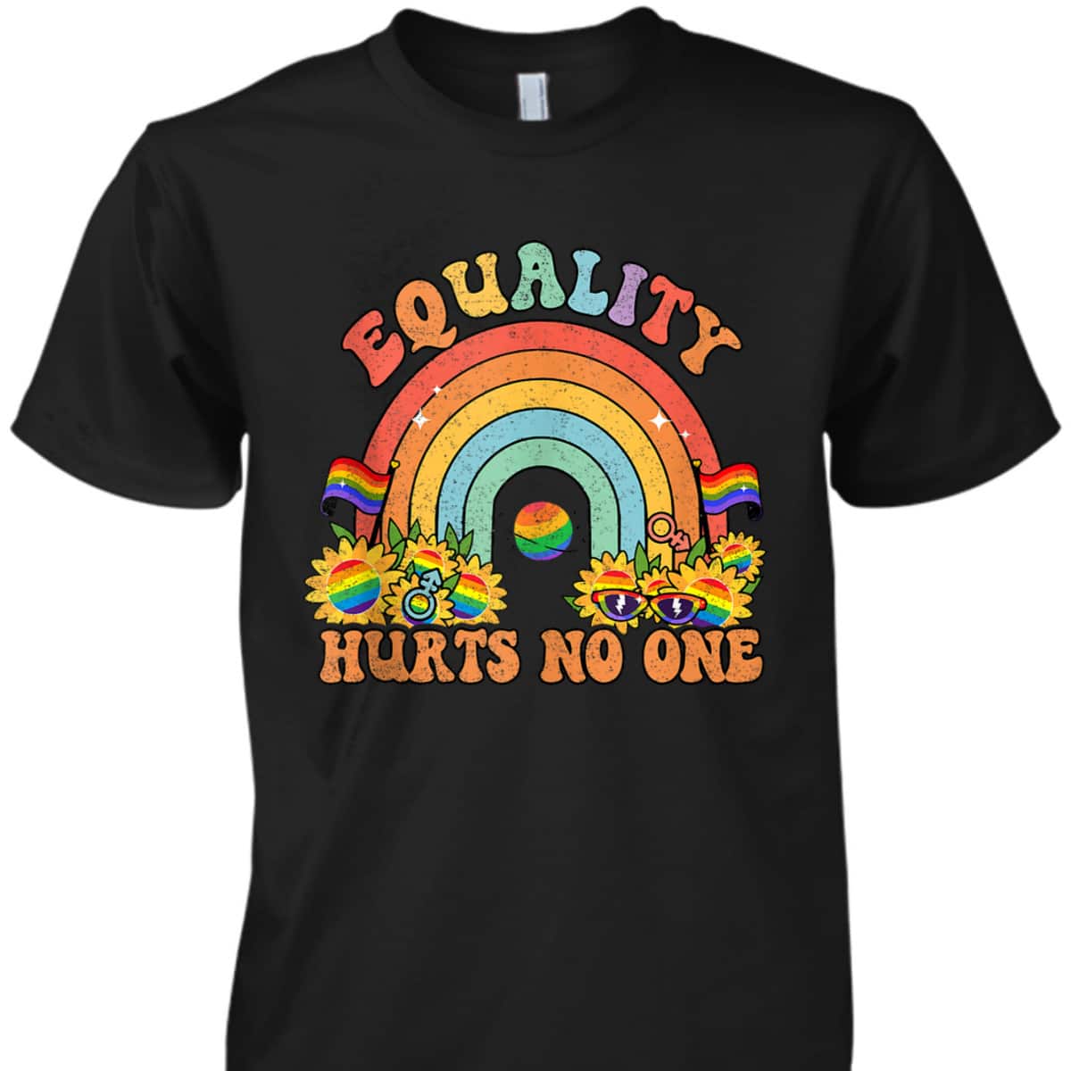 Equality Hurts No One Rainbow LGBT Gay Pride Human Rights T-Shirt