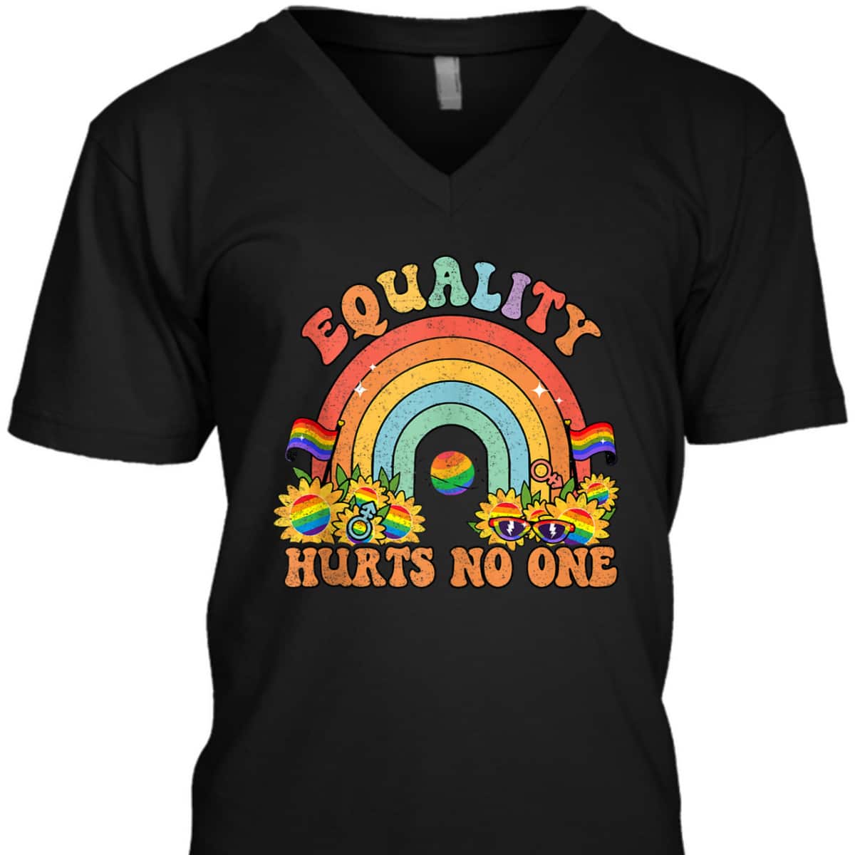 Equality Hurts No One Rainbow LGBT Gay Pride Human Rights T-Shirt