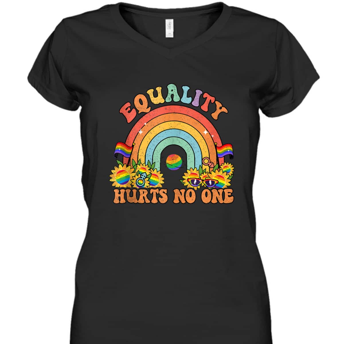 Equality Hurts No One Rainbow LGBT Gay Pride Human Rights T-Shirt