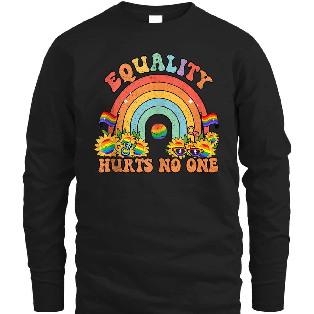 Equality Hurts No One Rainbow LGBT Gay Pride Human Rights T-Shirt