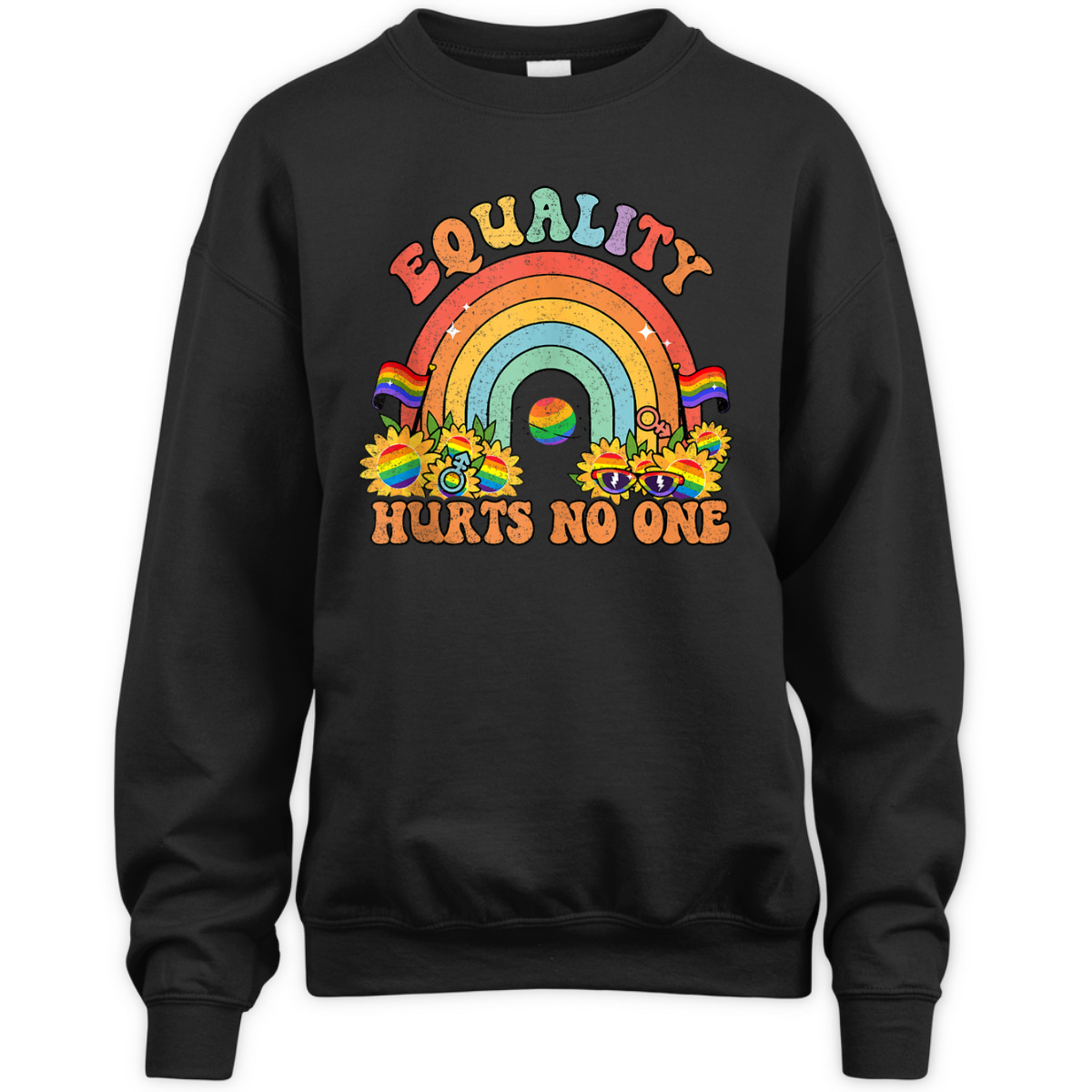 Equality Hurts No One Rainbow LGBT Gay Pride Human Rights T-Shirt