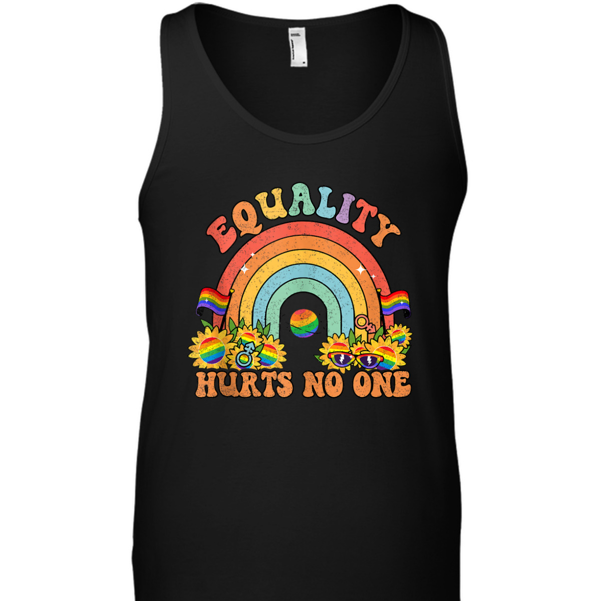 Equality Hurts No One Rainbow LGBT Gay Pride Human Rights T-Shirt