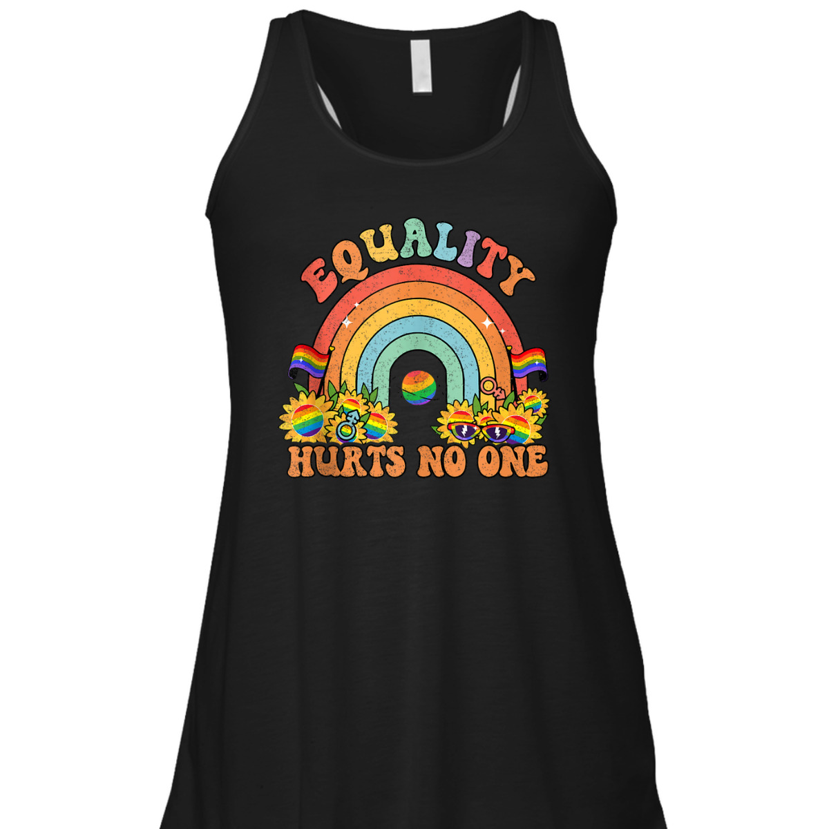 Equality Hurts No One Rainbow LGBT Gay Pride Human Rights T-Shirt