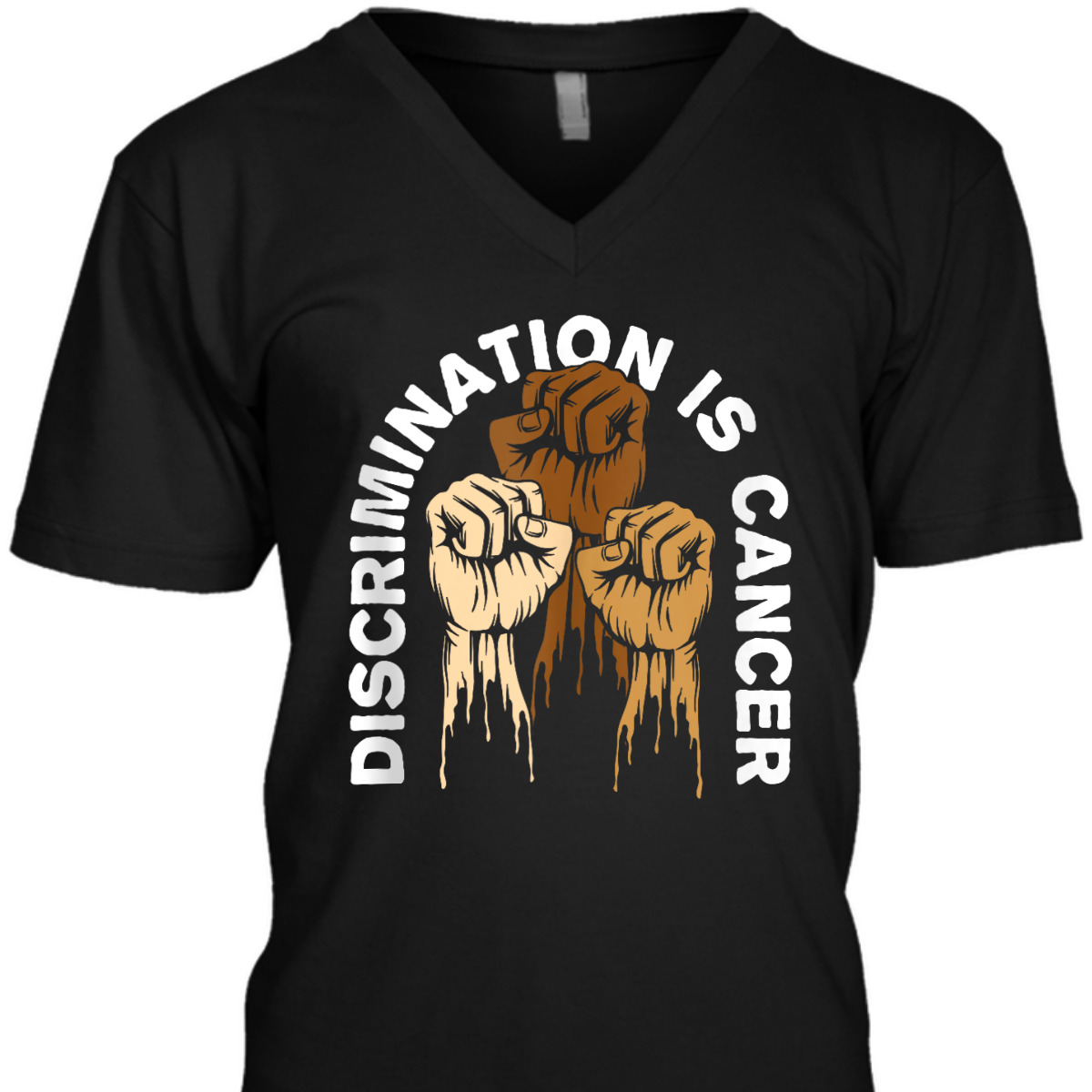 Discrimination Is Cancer Anti Racist Race Equality T-Shirt