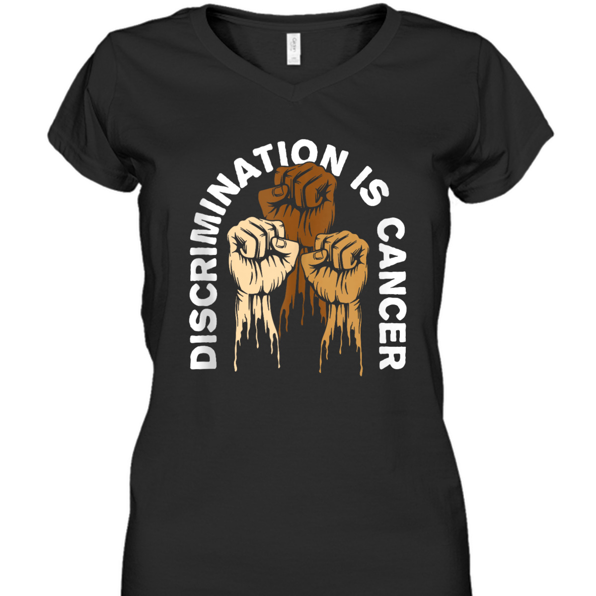 Discrimination Is Cancer Anti Racist Race Equality T-Shirt