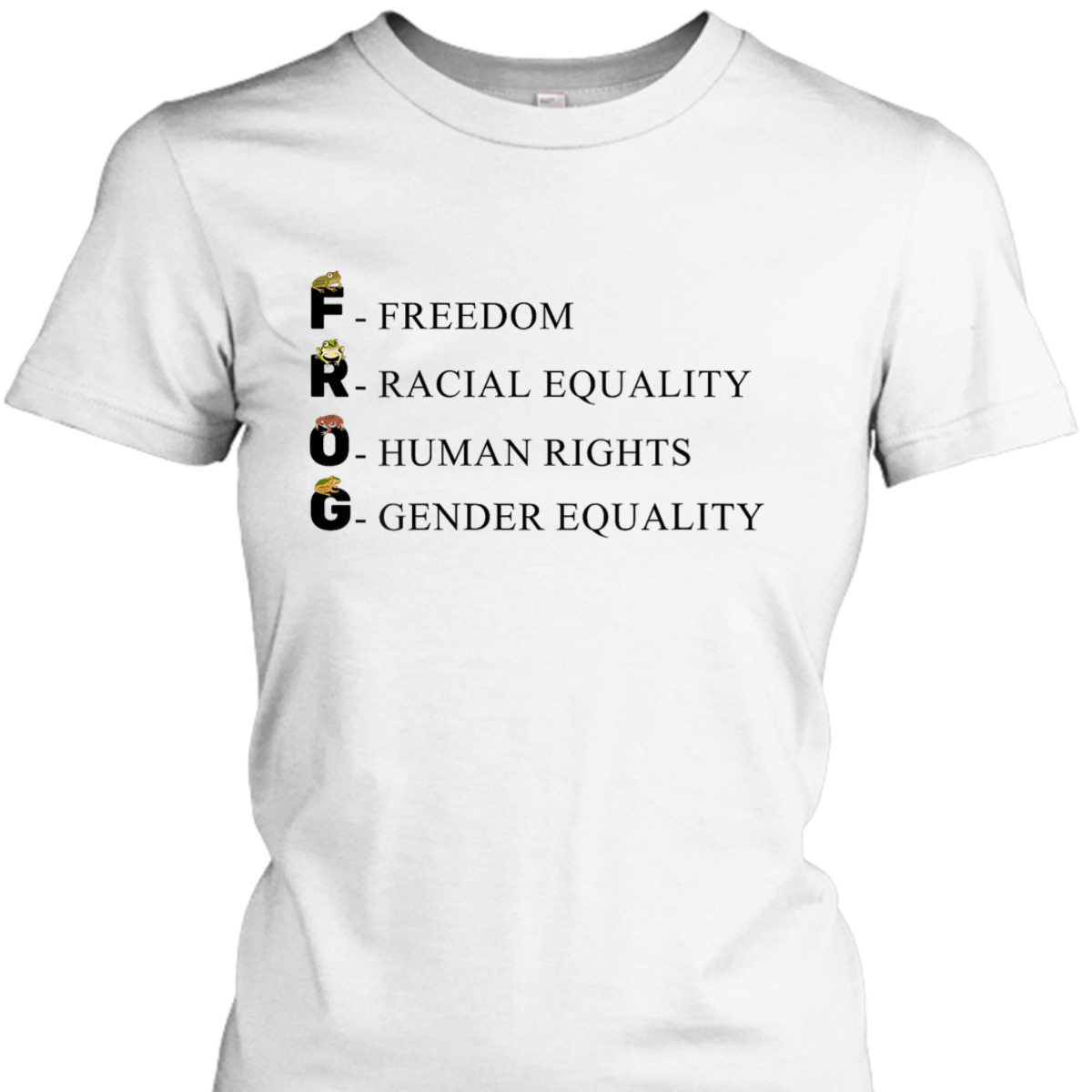 Womens Gender Equality Freedom Tadpole Toad Frog T-Shirt