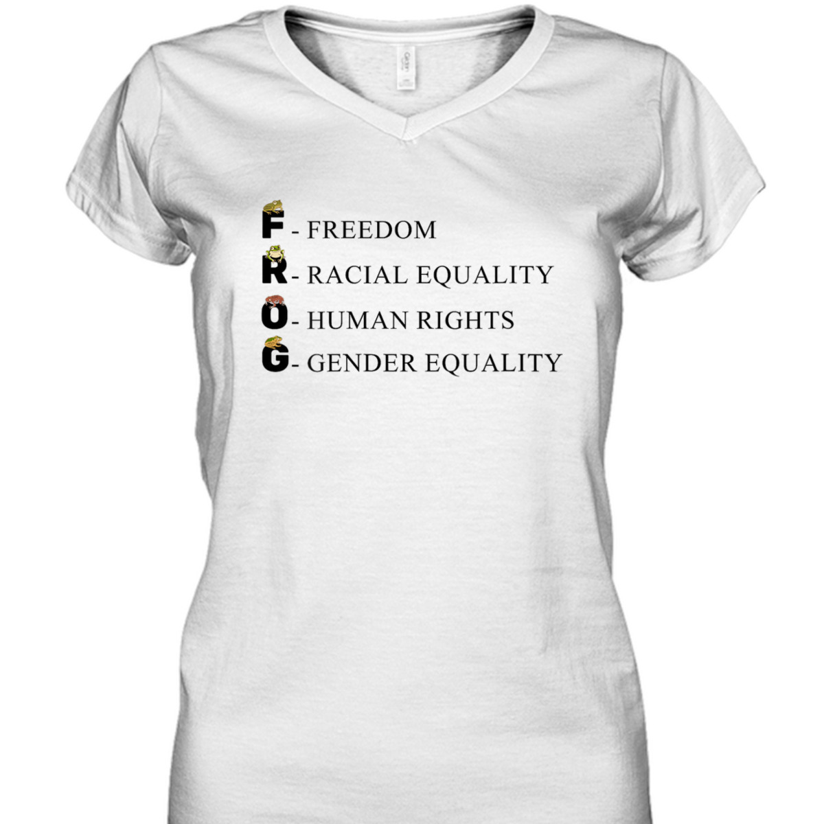 Womens Gender Equality Freedom Tadpole Toad Frog T-Shirt