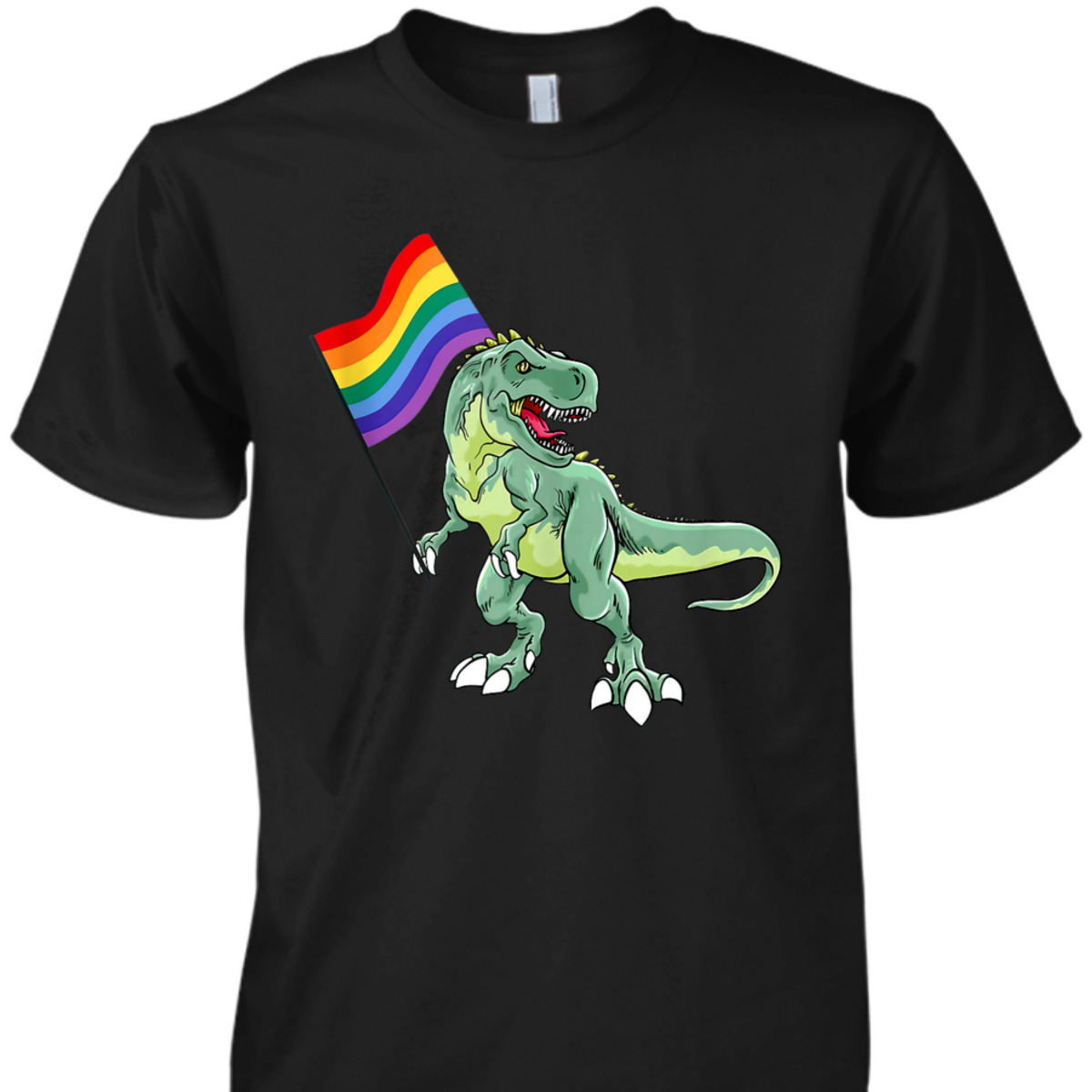 LGBTQ Rainbow Dinosaur Pride Month Equality Love Is Love Hum T-Shirt