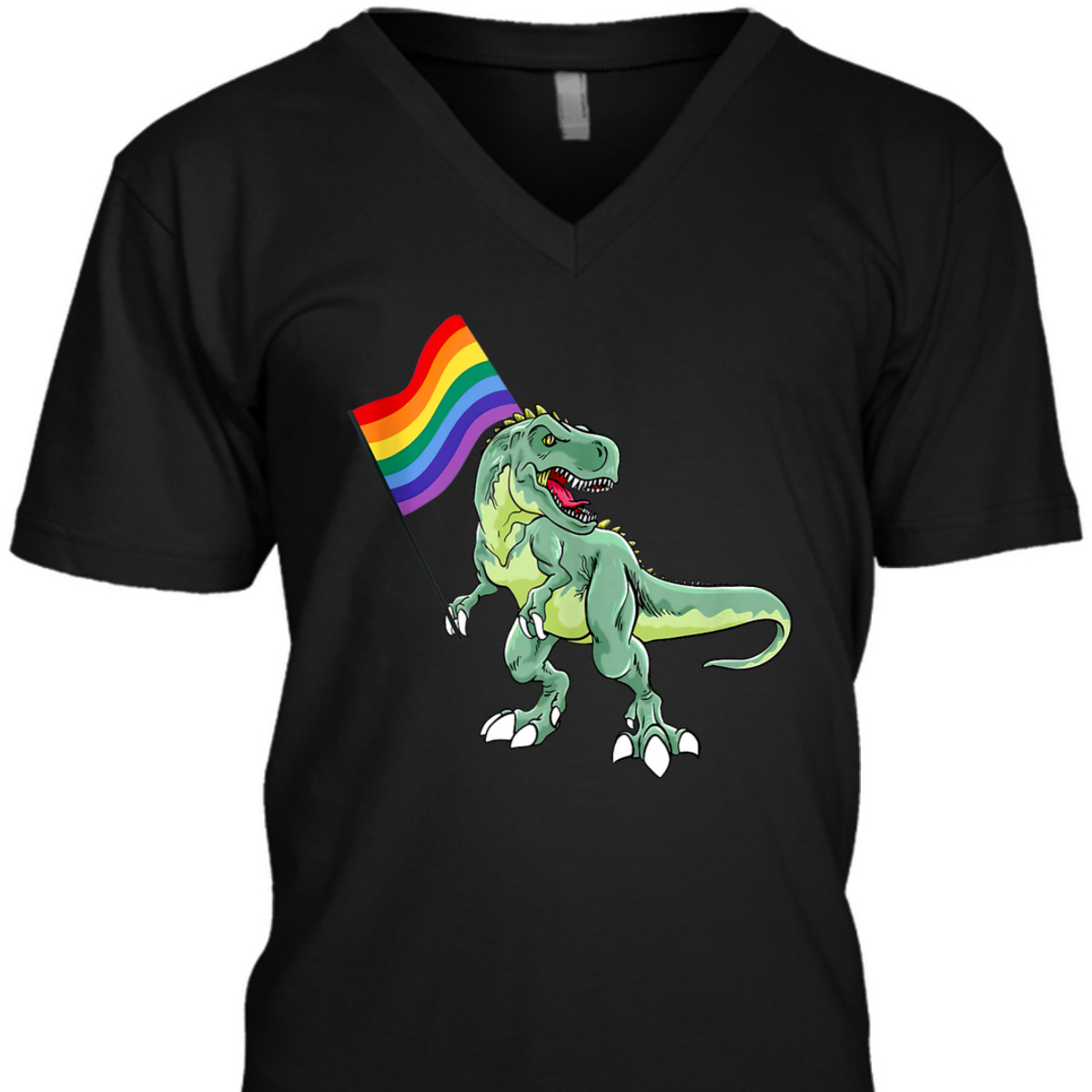LGBTQ Rainbow Dinosaur Pride Month Equality Love Is Love Hum T-Shirt