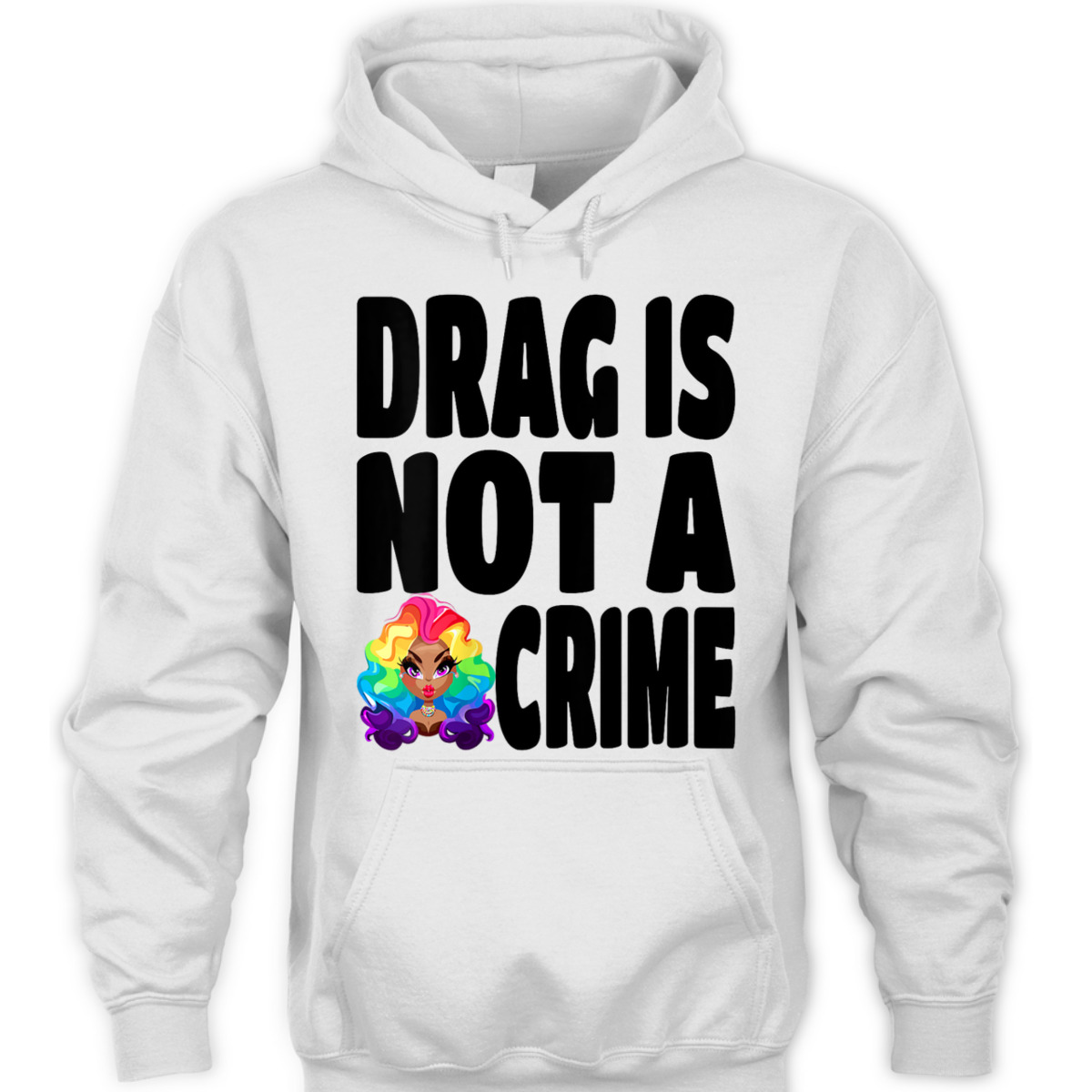 Womens LGBT Gay Pride Equality Queen Rainbow Drag Is Not A Crime T-Shirt
