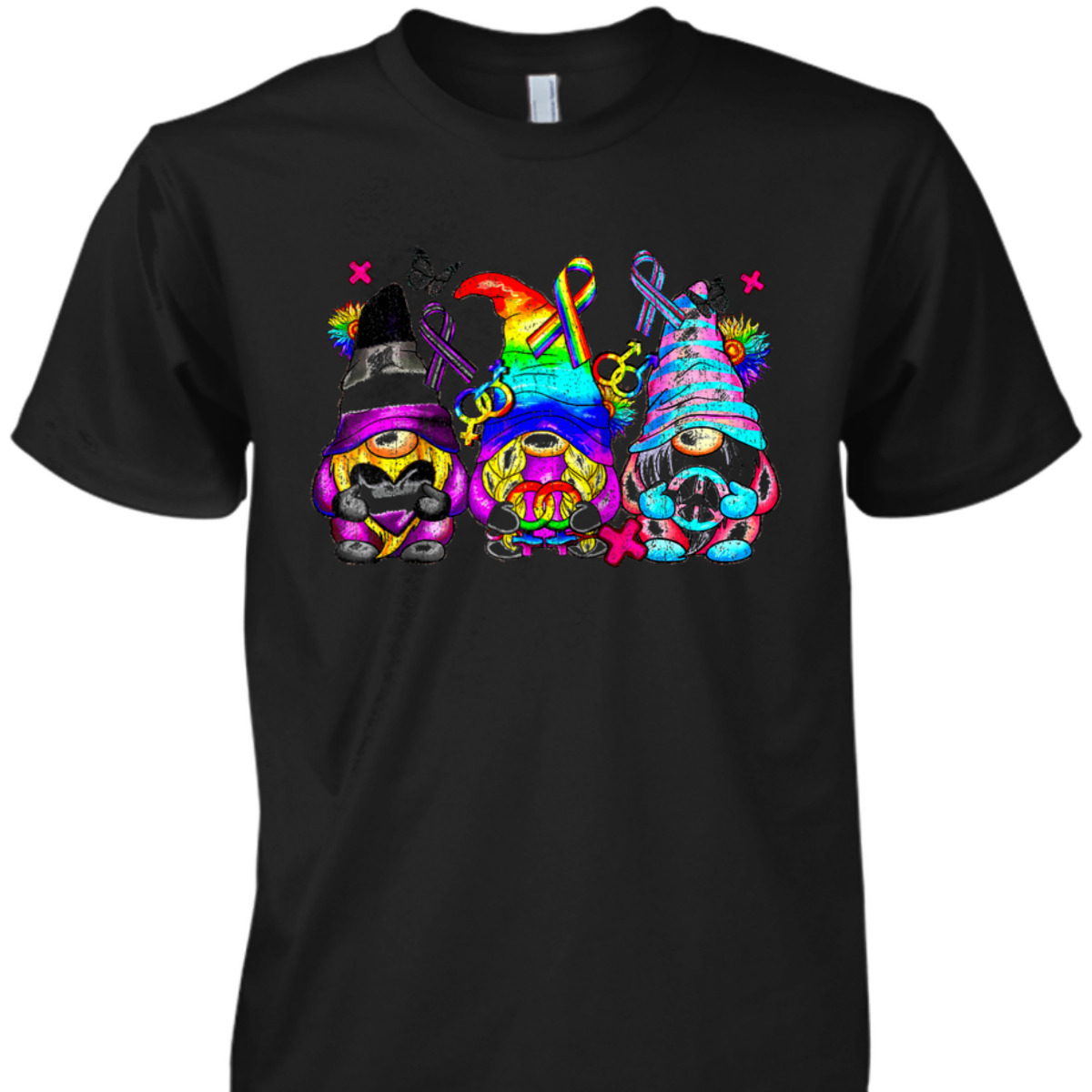 Rainbow Gnomes LGBT Pride Gay Rainbow Pride Gnomes Equality T-Shirt