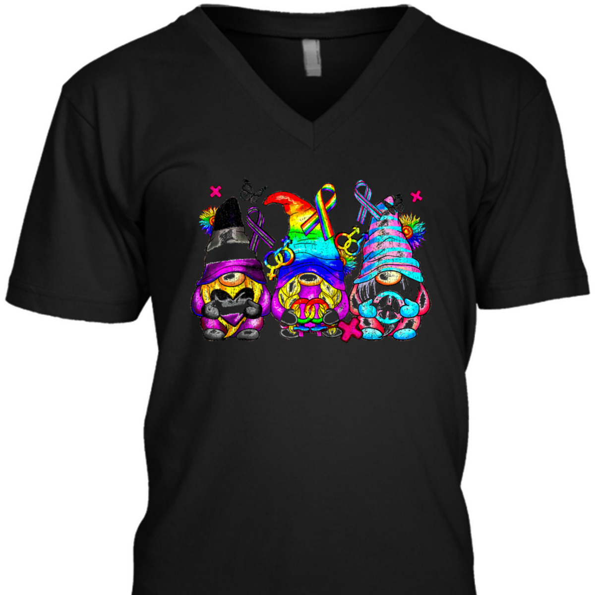Rainbow Gnomes LGBT Pride Gay Rainbow Pride Gnomes Equality T-Shirt