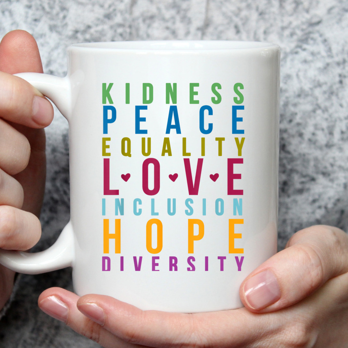Peace Love Inclusion Equality Diversity Funny Colors T-Shirt