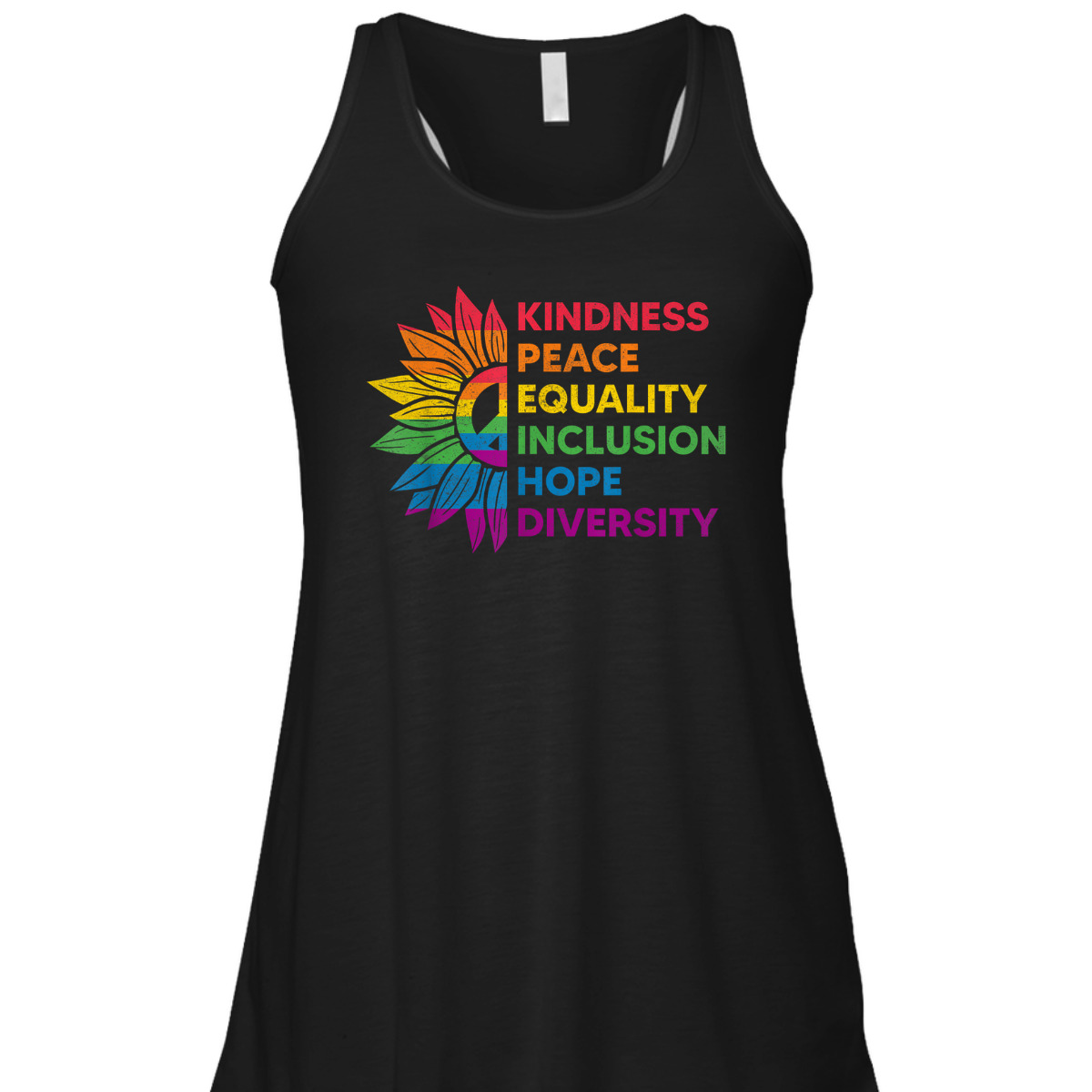Kindness Peace Equality Inclusion Hope Diversity Gay Pride T-Shirt
