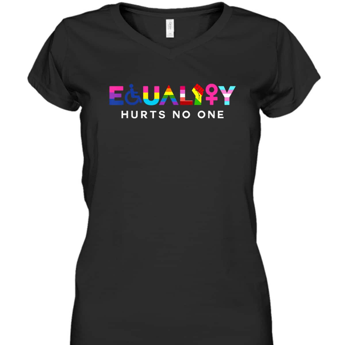 Equality Hurts No One LGBT Black Disabled Women Right Kind T-Shirt