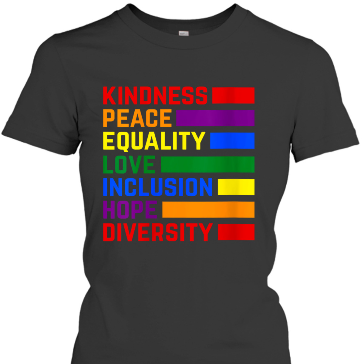 Womens Kindness Peace Equality Love Inclusion Hope Diversity T-Shirt
