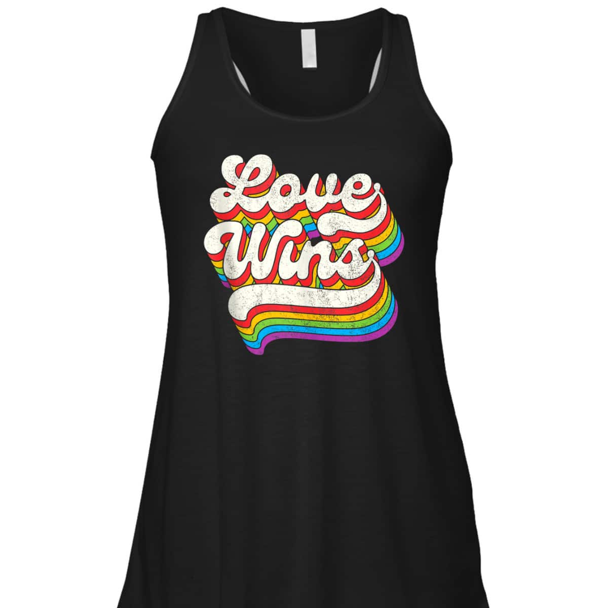 LGBTQ Love Wins Gay Pride LGBT Ally Rainbow Flag Vintage T-Shirt LGBTQ Love Wins Gay Pride LGBT Ally Rainbow Flag Vintage T-Shirt