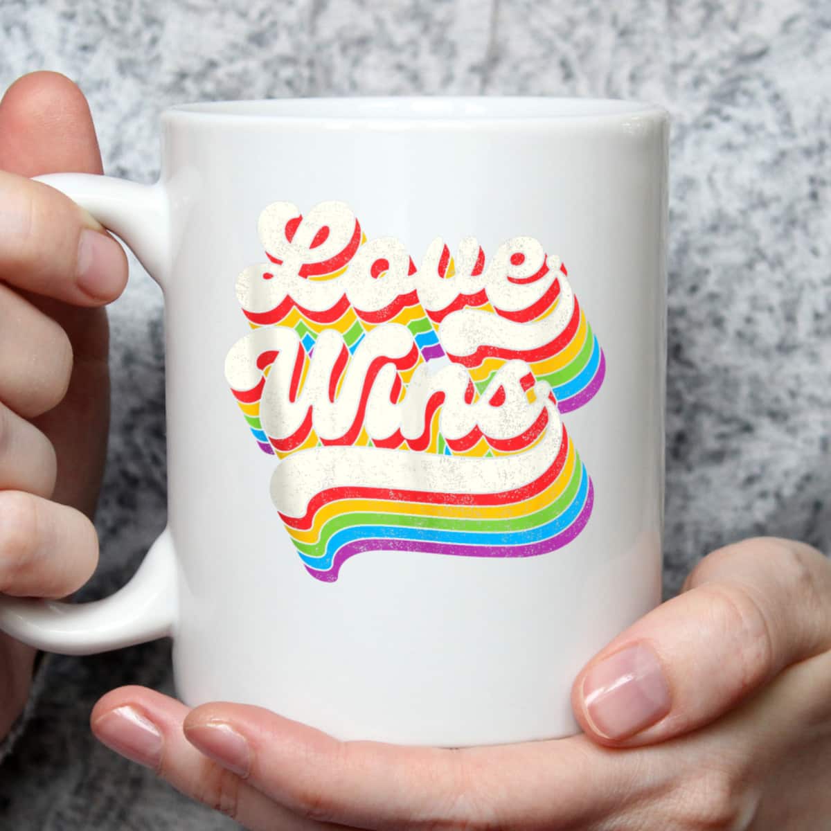 LGBTQ Love Wins Gay Pride LGBT Ally Rainbow Flag Vintage T-Shirt
