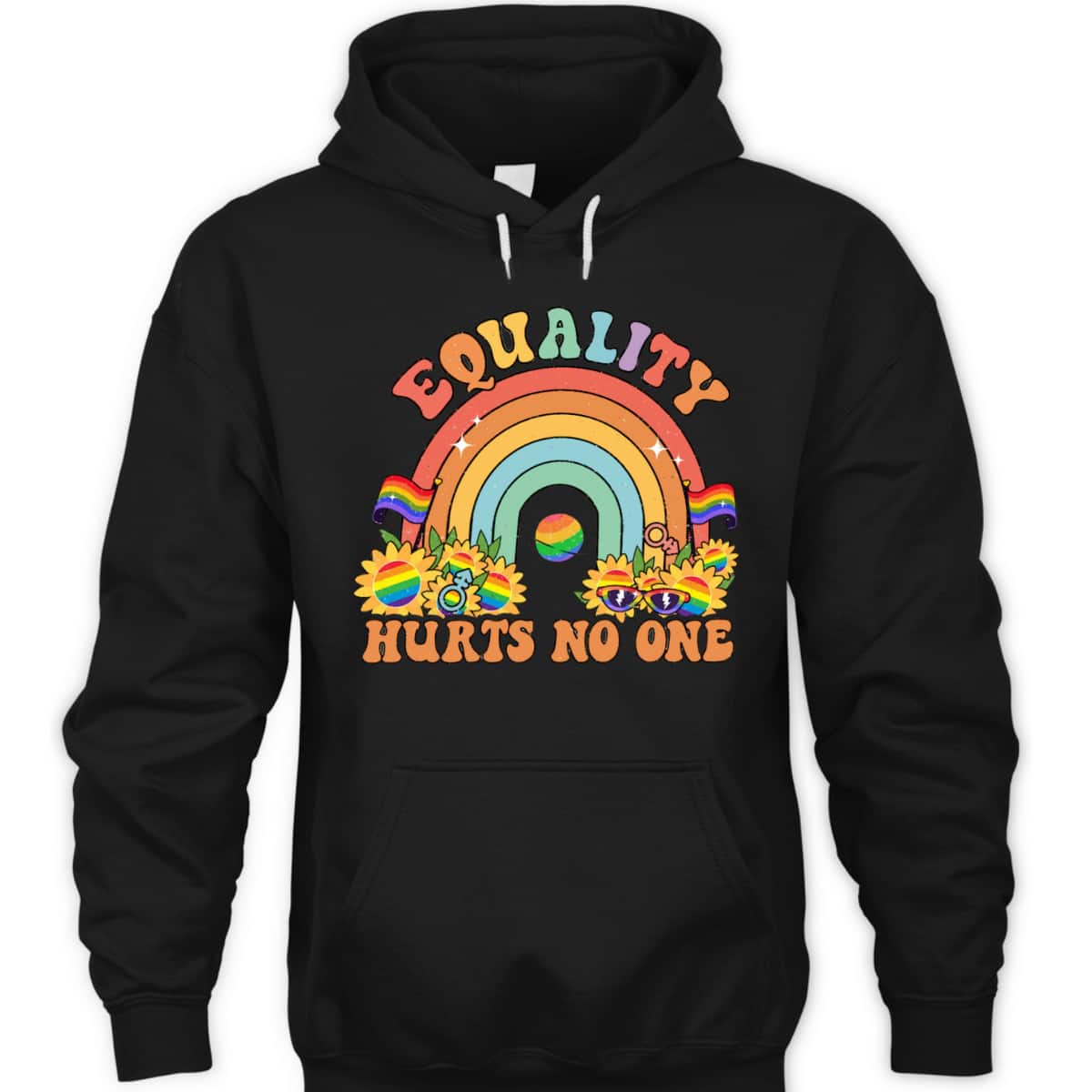 Equality Hurts No One Groovy LGBT Equality Pride Human Right T-Shirt Equality Hurts No One Groovy LGBT Equality Pride Human Right T-Shirt