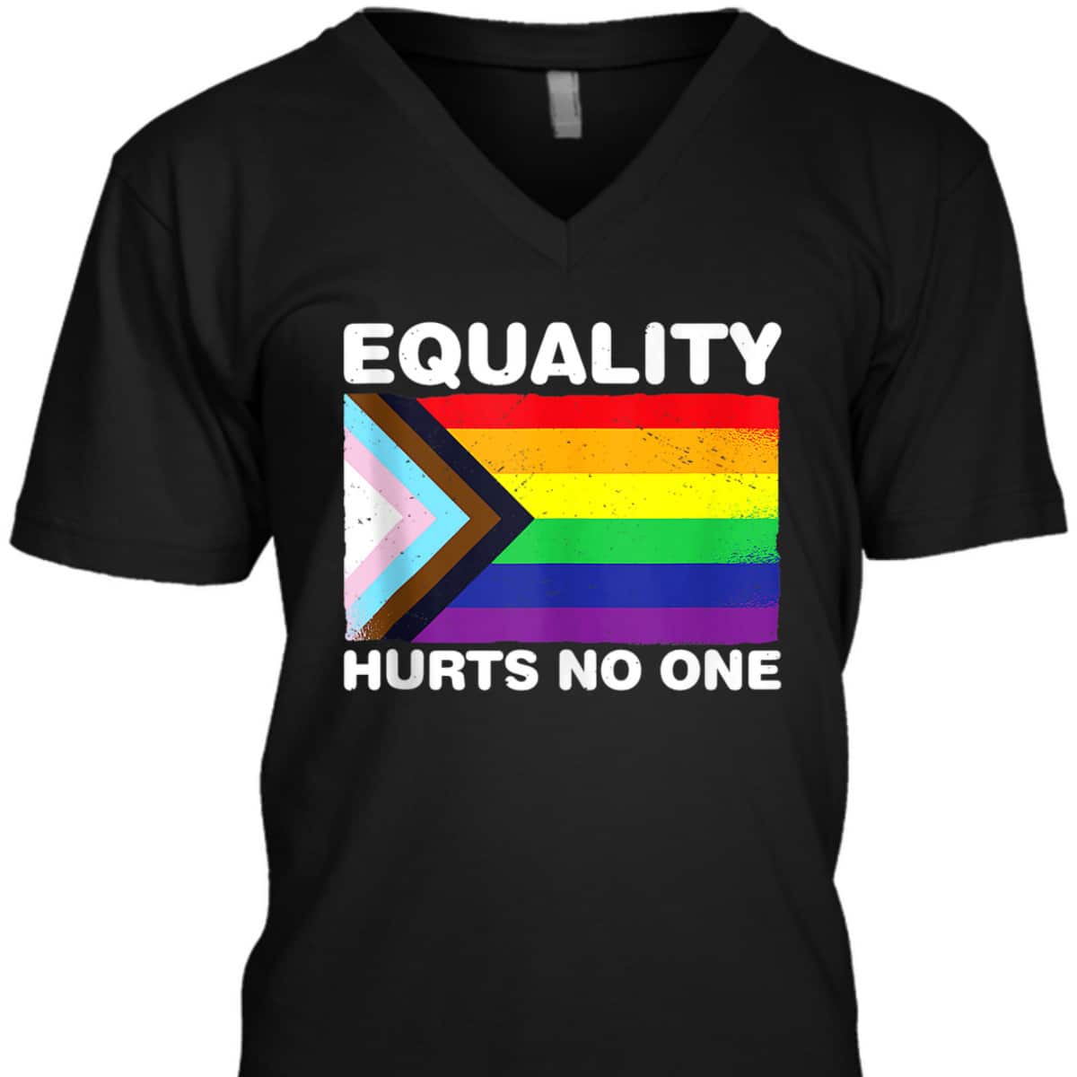 Equality Hurts No One Inclusive Progress LGBT Pride Flag T-Shirt Equality Hurts No One Inclusive Progress LGBT Pride Flag T-Shirt