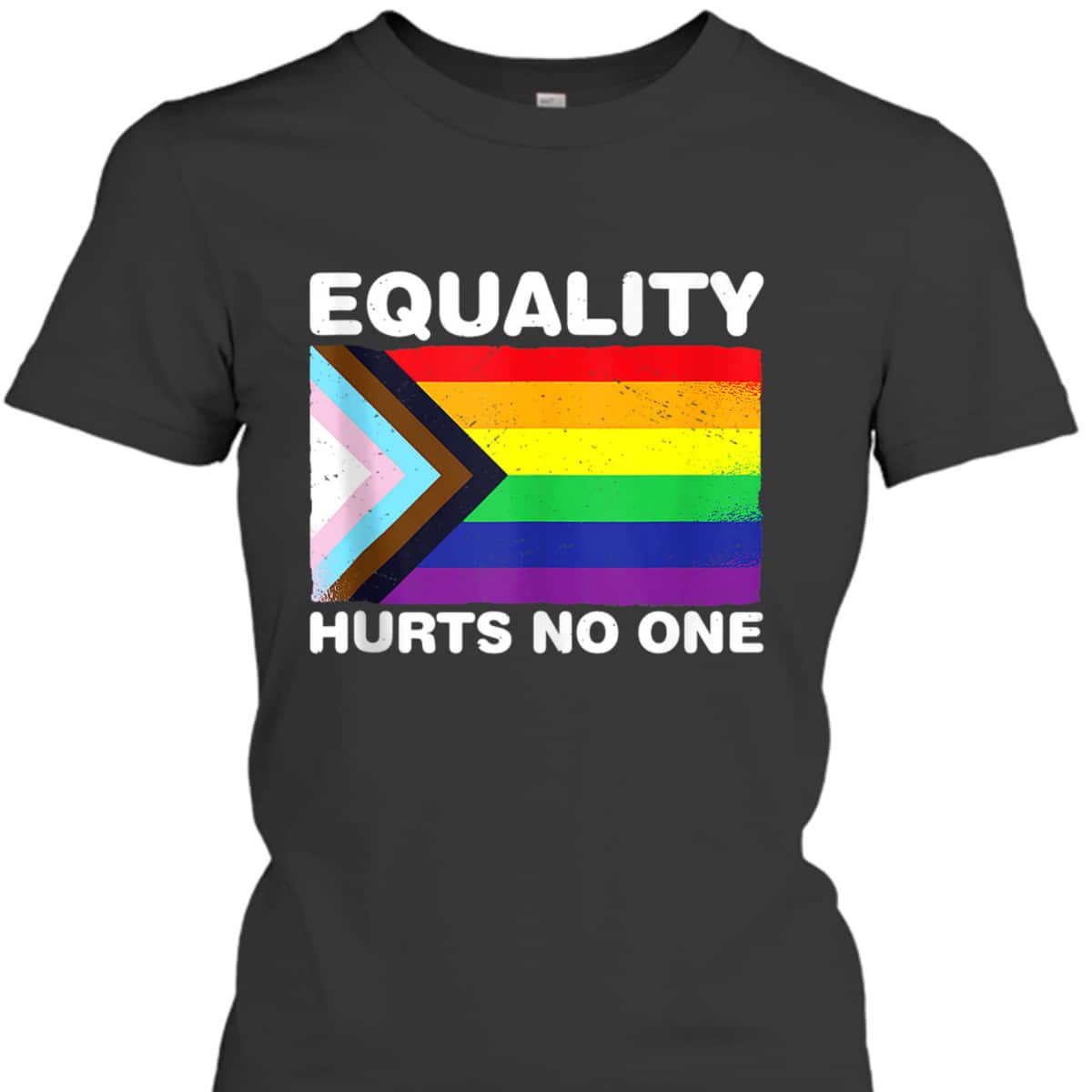 Equality Hurts No One Inclusive Progress LGBT Pride Flag T-Shirt Equality Hurts No One Inclusive Progress LGBT Pride Flag T-Shirt