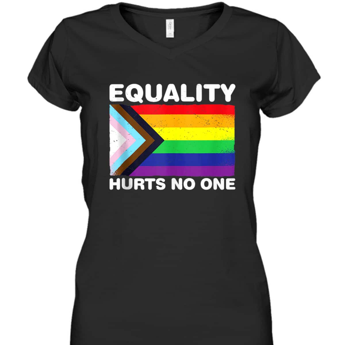 Equality Hurts No One Inclusive Progress LGBT Pride Flag T-Shirt