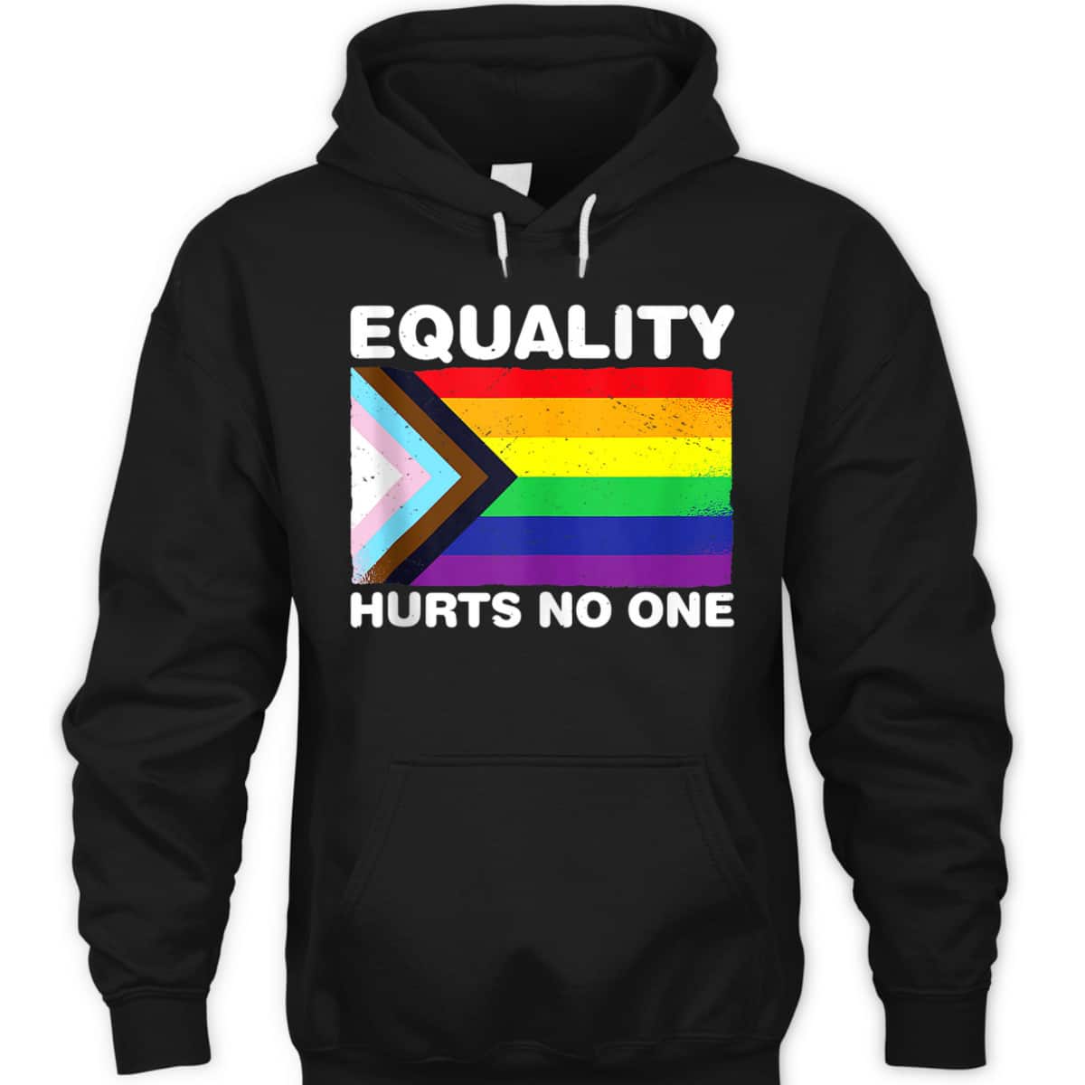 Equality Hurts No One Inclusive Progress LGBT Pride Flag T-Shirt