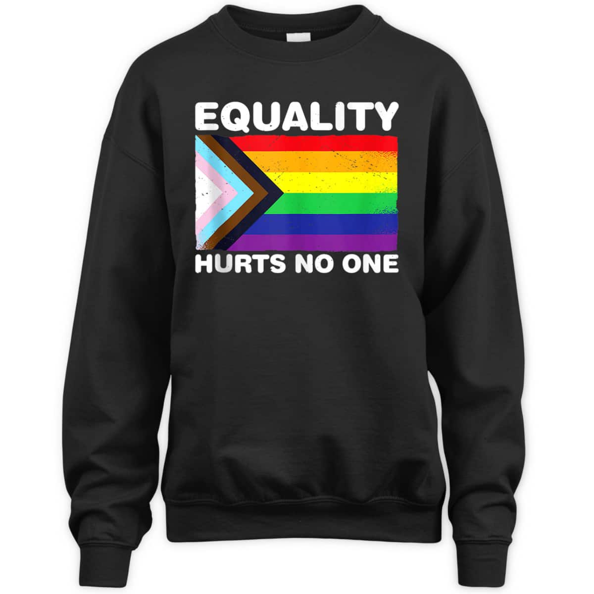 Equality Hurts No One Inclusive Progress LGBT Pride Flag T-Shirt