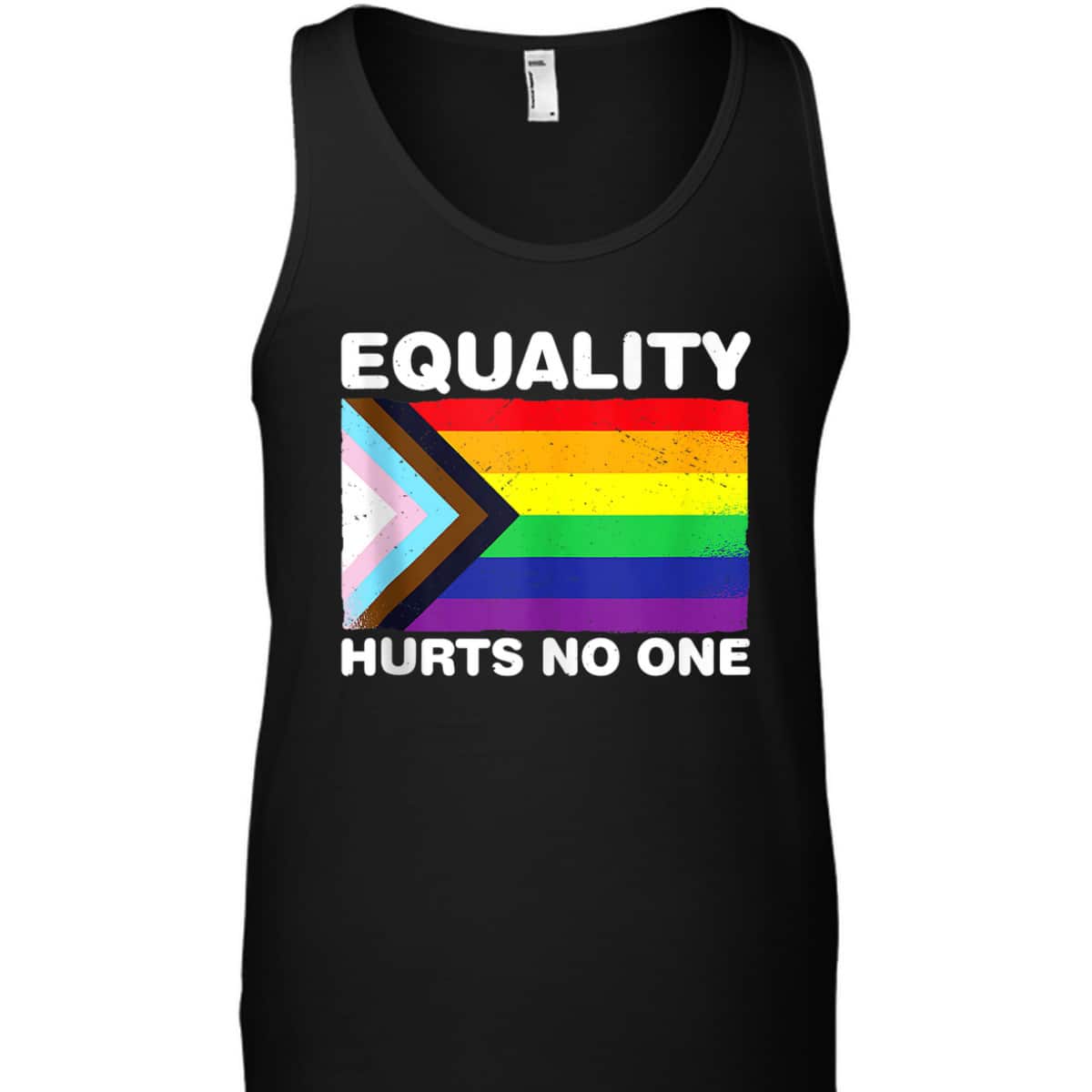 Equality Hurts No One Inclusive Progress LGBT Pride Flag T-Shirt