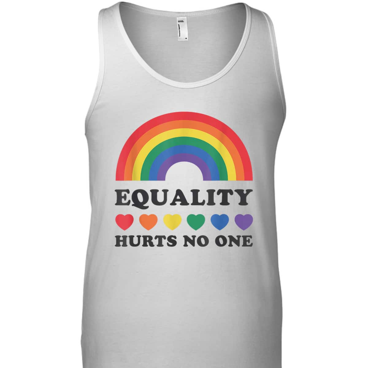 LGBT Disabled Hand Up Rainbow Equality Hurts No One T-Shirt LGBT Disabled Hand Up Rainbow Equality Hurts No One T-Shirt