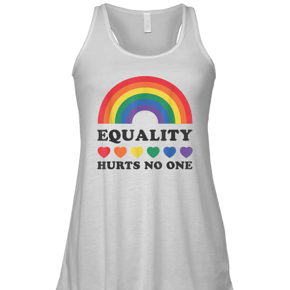 LGBT Disabled Hand Up Rainbow Equality Hurts No One T-Shirt