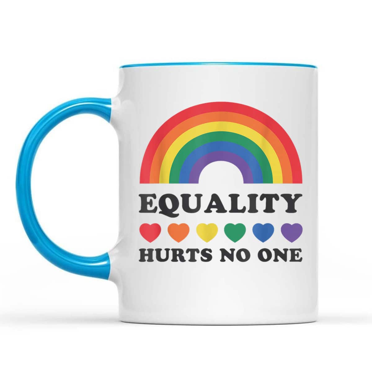 LGBT Disabled Hand Up Rainbow Equality Hurts No One T-Shirt