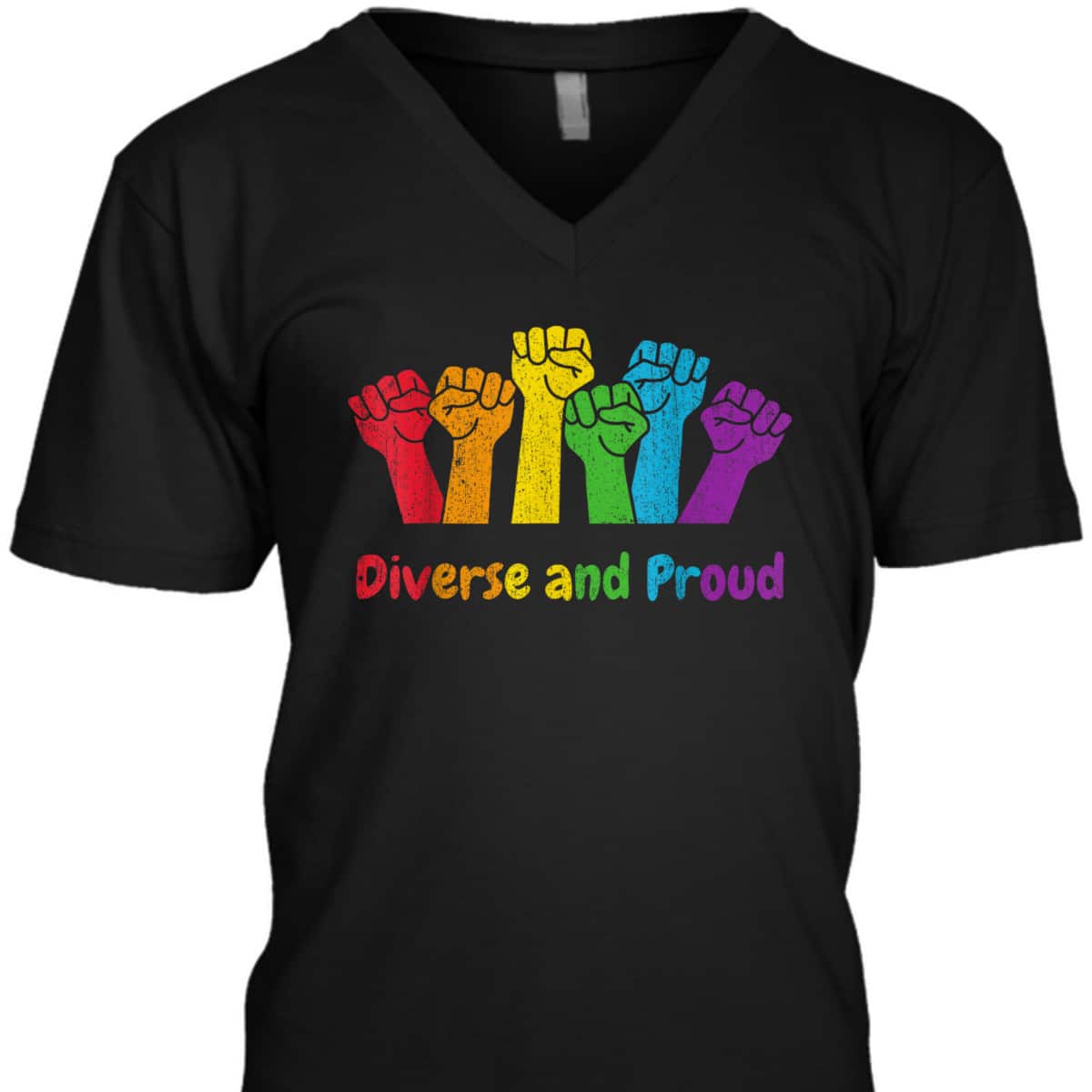 Diverse And Proud, Pride Month Equality LGBT Gay Rainbow Gay T-Shirt
