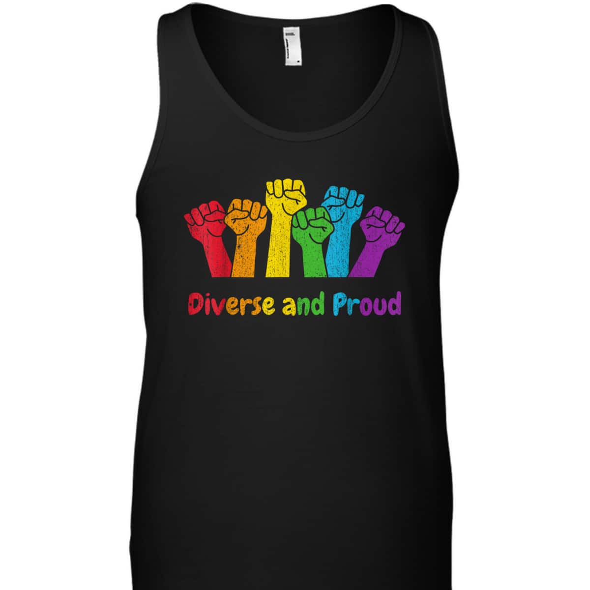 Diverse And Proud, Pride Month Equality LGBT Gay Rainbow Gay T-Shirt