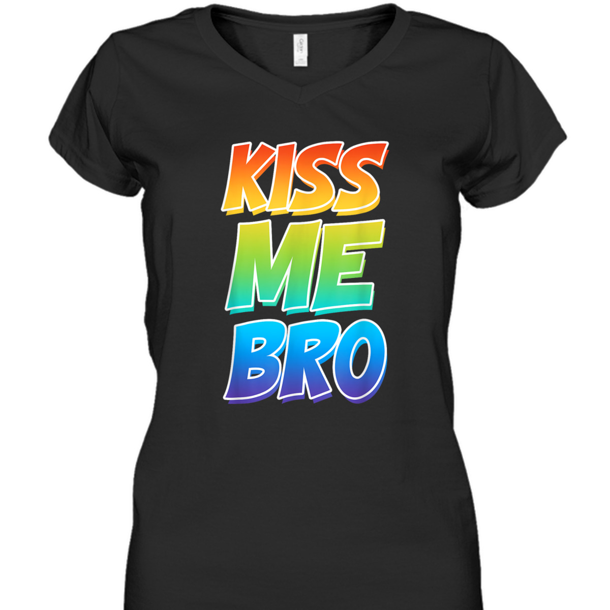 Kiss Me Bro LGBT Q Rainbow Gay Proud Equality Male T-Shirt
