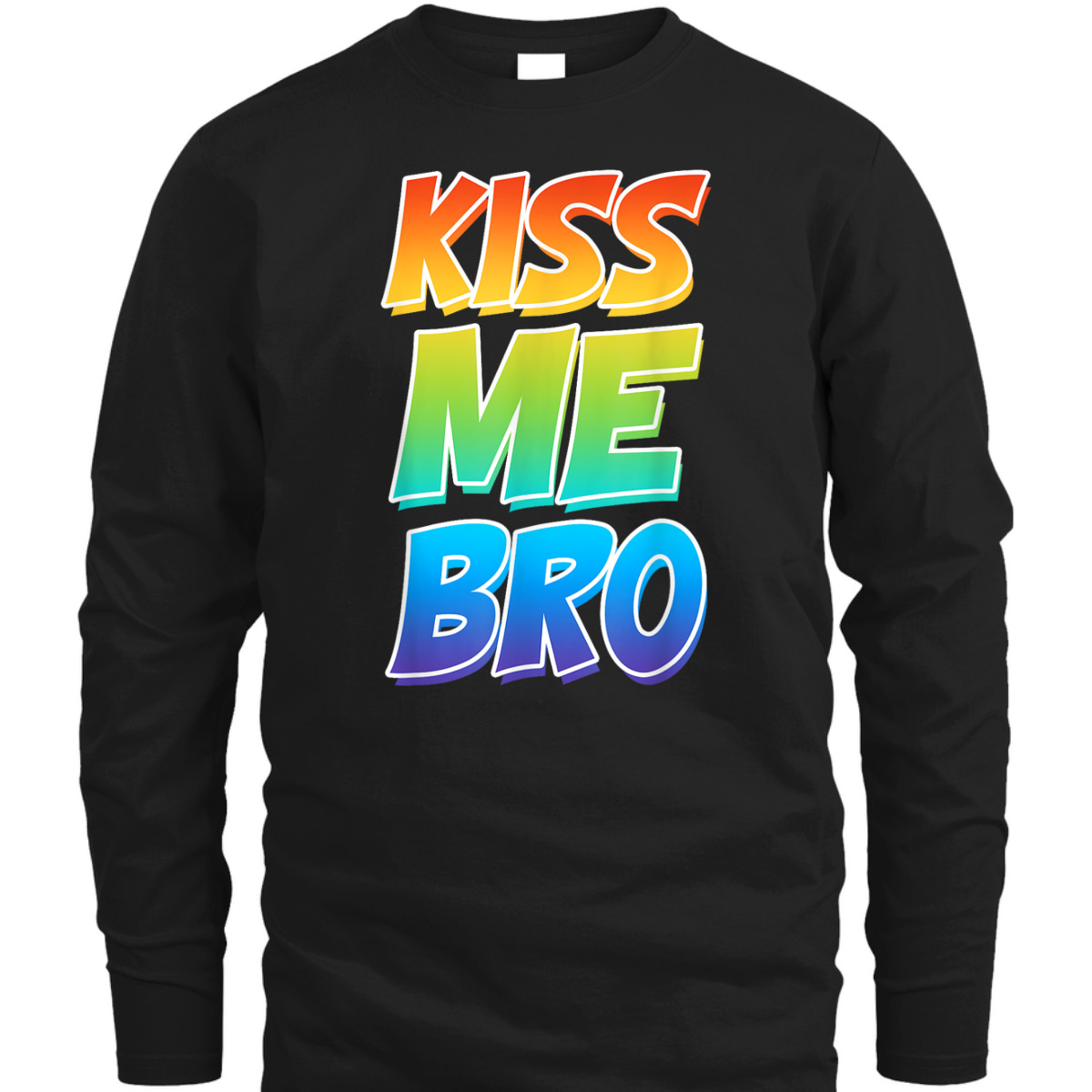 Kiss Me Bro LGBT Q Rainbow Gay Proud Equality Male T-Shirt