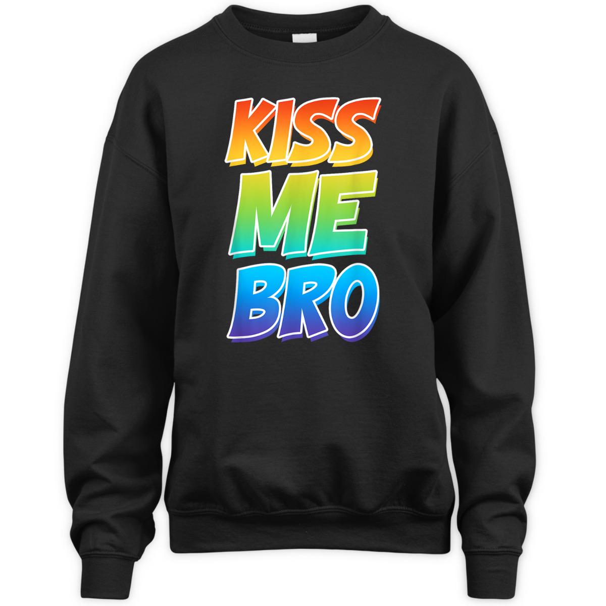 Kiss Me Bro LGBT Q Rainbow Gay Proud Equality Male T-Shirt