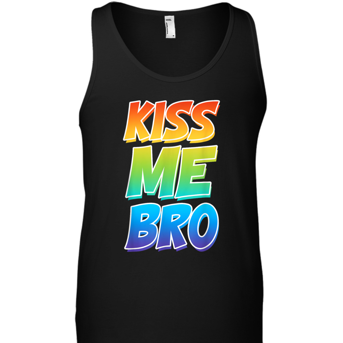 Kiss Me Bro LGBT Q Rainbow Gay Proud Equality Male T-Shirt