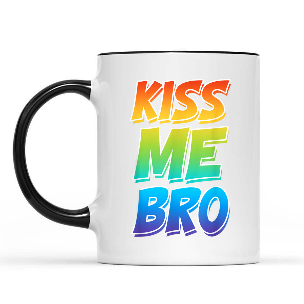 Kiss Me Bro LGBT Q Rainbow Gay Proud Equality Male T-Shirt