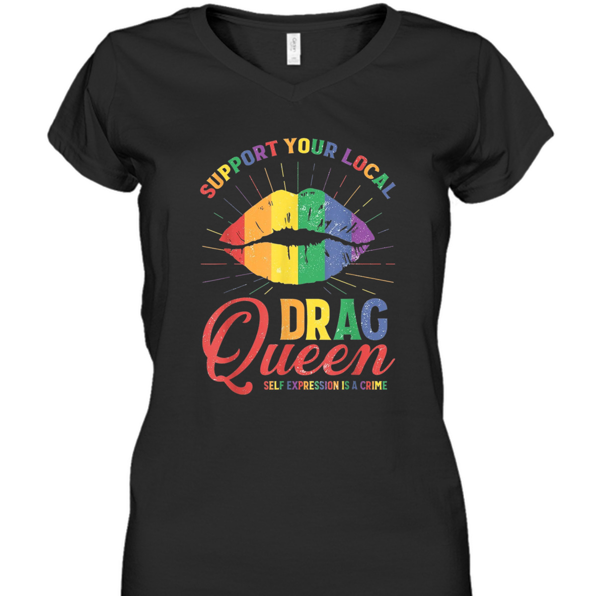 Support Your Local Queens LGBT Gay Pride Equality Rainbow T-Shirt