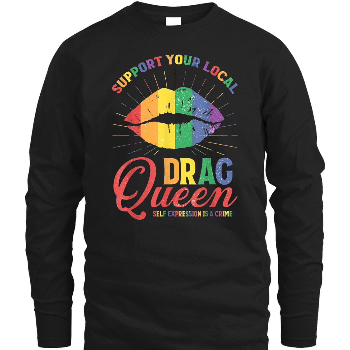Support Your Local Queens LGBT Gay Pride Equality Rainbow T-Shirt